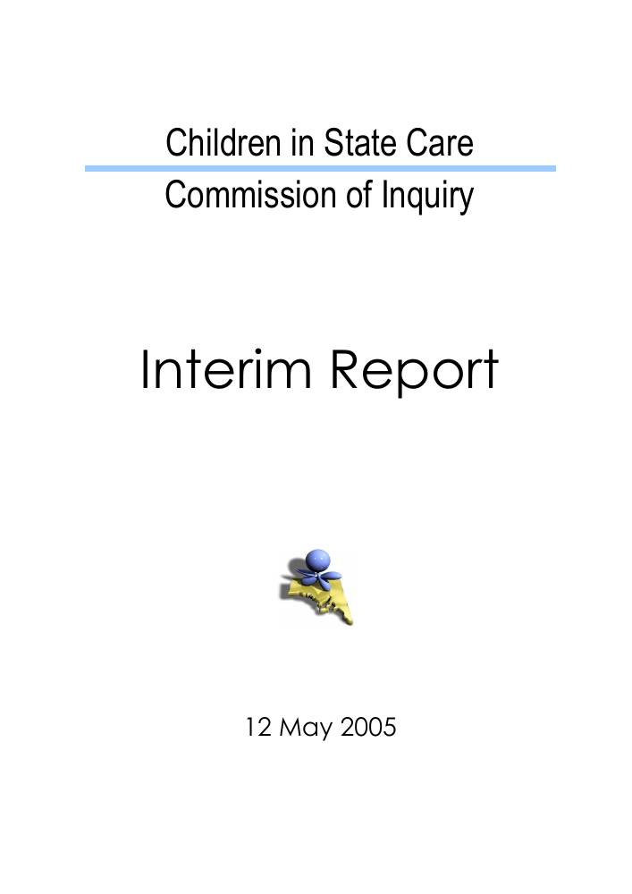 Original front page of the Interim report